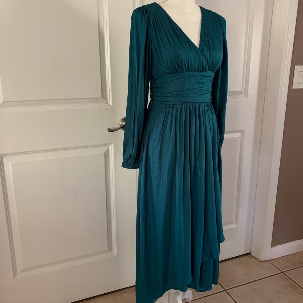 Anthropologie Teal High Low Dress - Picture 13 of 15